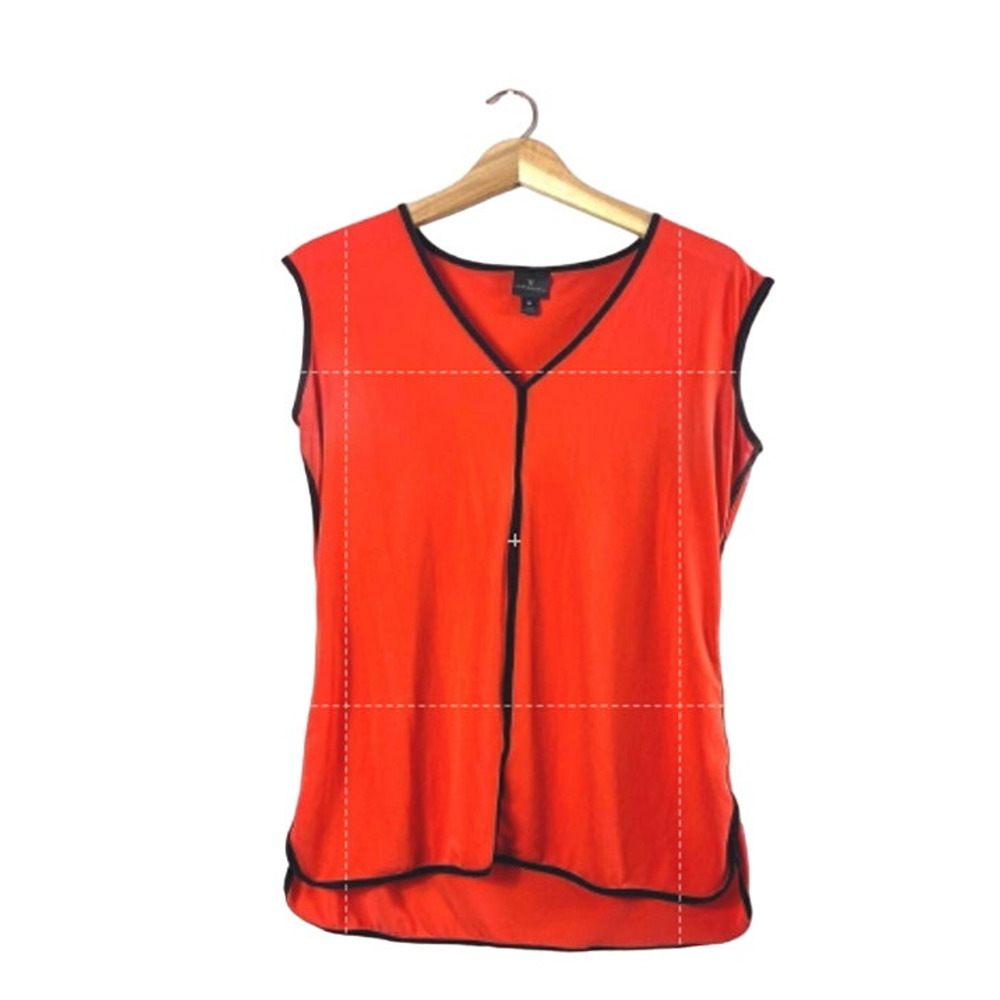 Women's Orange Worthington Sleeveless Blouse M